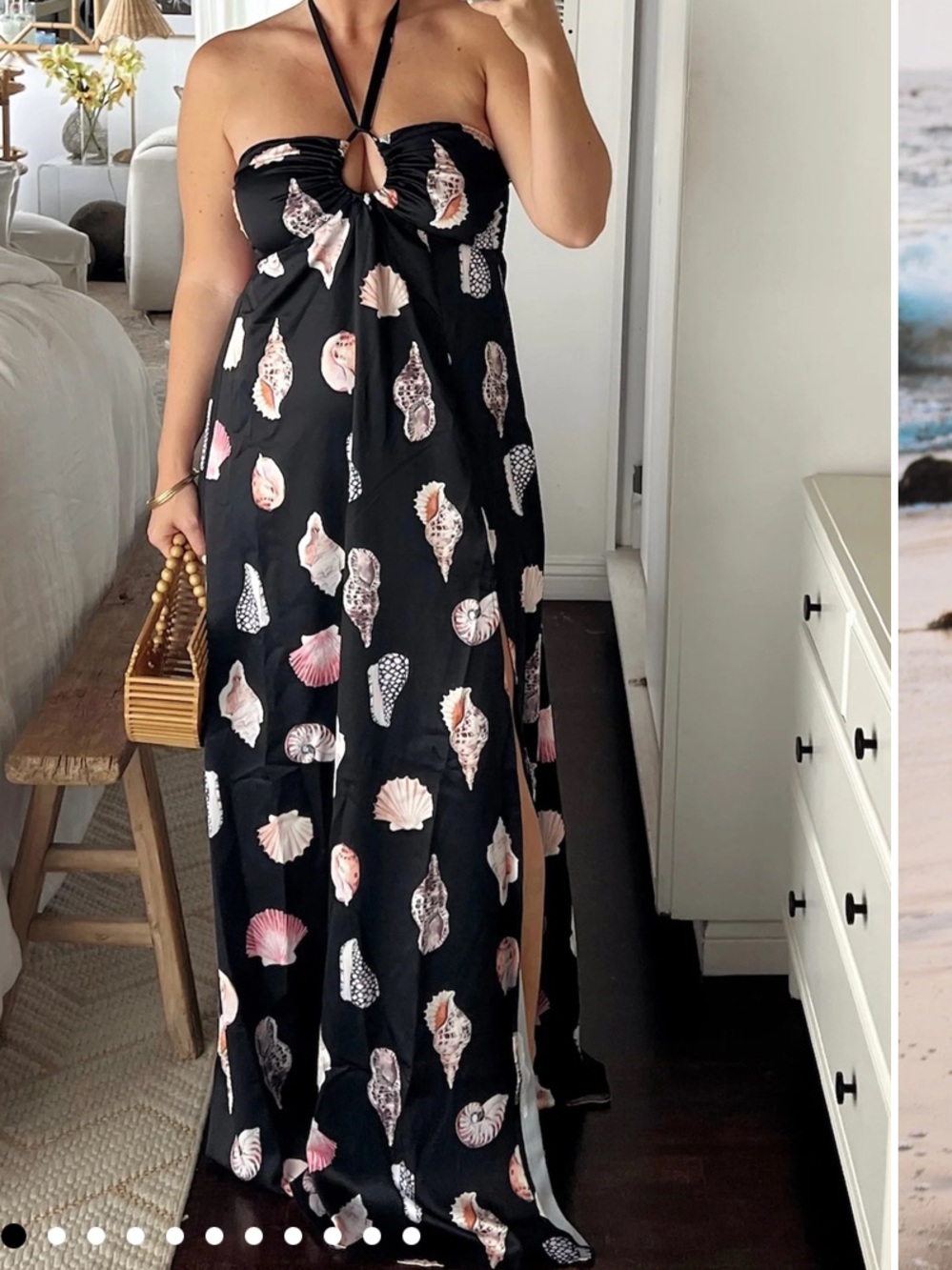 Show me Your Mumu Black Milos Shell Maxi Dress / MEDIUM